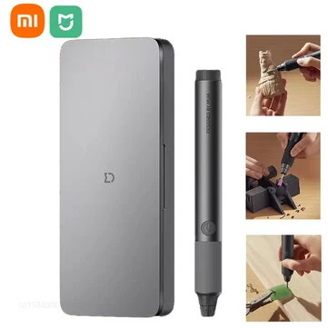 Xiaomi Mijia Electric Engraving Pen Set Mini Drill Variable Speed 800mAh Battery Type-C Charging 16 Grinding Heads Tool-Free Accessory Change