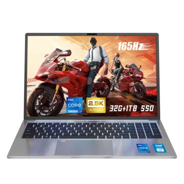 [Free Laptop Bag] Ninkear N16 Pro Laptop 165Hz 2.5K 16 Inch 13TH Gen Intel Core i7-13620H 32GB DDR4 1TB SSD Windows 11 WIFI 6 Face Recognition Full Size Backlit Keyboard Narrow Bezel Notebook