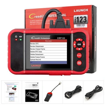 LAUNCH CRP123 V2.0 OBD2 Car Diagnostic Scanner Engine Transmission AirBag ABS X431 Xrp 123 Code Reader Scanner Better Than Vii+ ms509