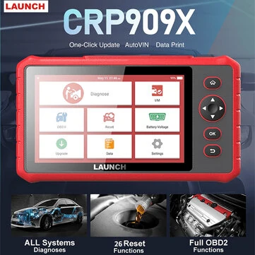 [EU Direct] LAUNCH CRP909X OBD2 Scanner Automotive Tools OBD2 Scanner Car Diagnostic Tools Auto OBD Code Reader-EU Version