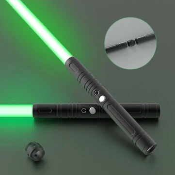 2-in-1 Metal Laser Sword with Hit Sound and Seven Color Lights Rechargeable Perfect for Cosplay and Role-play