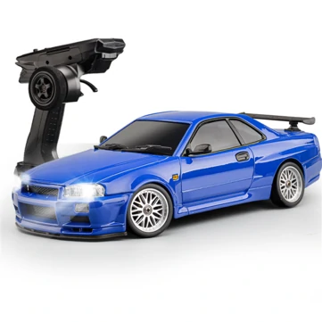 LDRC 1899/A99 RTR 1/18 2.4G RWD RC Car Drift GTR R34 Gyro LED Light On-Road Full Proportional Alloy Body Shell Racing Vehicles Models Toys