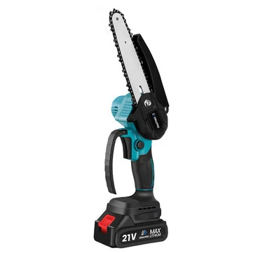 Drillpro Brushless 21V 6-Inch Electric Saw Chainsaw for Efficient Cutting Comfortable Anti-Skid Design Efficient Heat Dissipation Suitable for Wood Cutting Pruning and Forestry