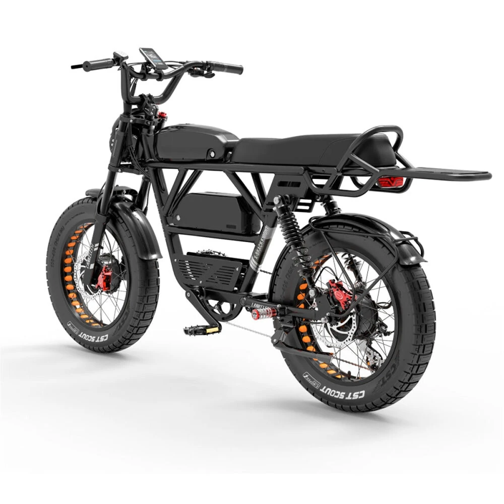 [EU DIRECT] LANKELEISI X-Black Knigh Electric Bike 48V 45AH 1000W*2 Dual Motor 20inch 120-280KM Max Mileage 200KG Max Load Electric Bicycle