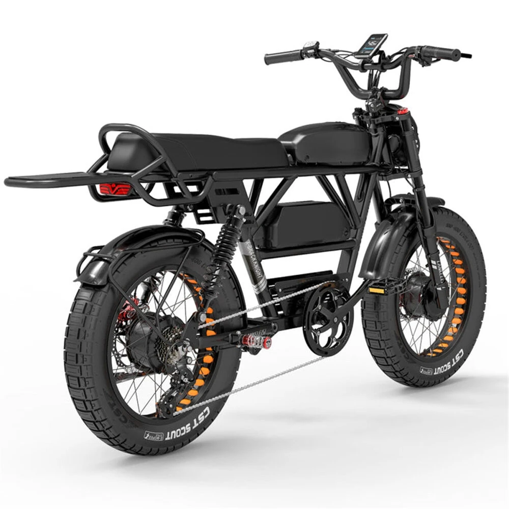 [EU DIRECT] LANKELEISI X-Black Knigh Electric Bike 48V 45AH 1000W*2 Dual Motor 20inch 120-280KM Max Mileage 200KG Max Load Electric Bicycle