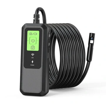 ANESOK 2K HD WiFi Endoscope Camera Waterproof 8.0MM Inspection Camera 1/5/10M Dual Lens USB Borescope Type C for Car for Android Smartphone