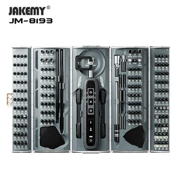 JM-8193 3.7V 3 Speed Electric Screwdriver Kit Mini Container Multifunctional 500mAh Battery Multi-bit Portable Utility for Easy DIY Tasks