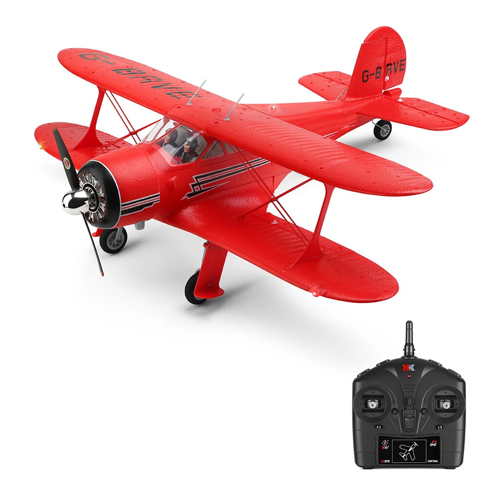 XK A300-Beech D17S 550mm Wingspan 2.4GHz 4CH 3D/6G System EPP Fixed Wing RC Airplane Biplane RTF