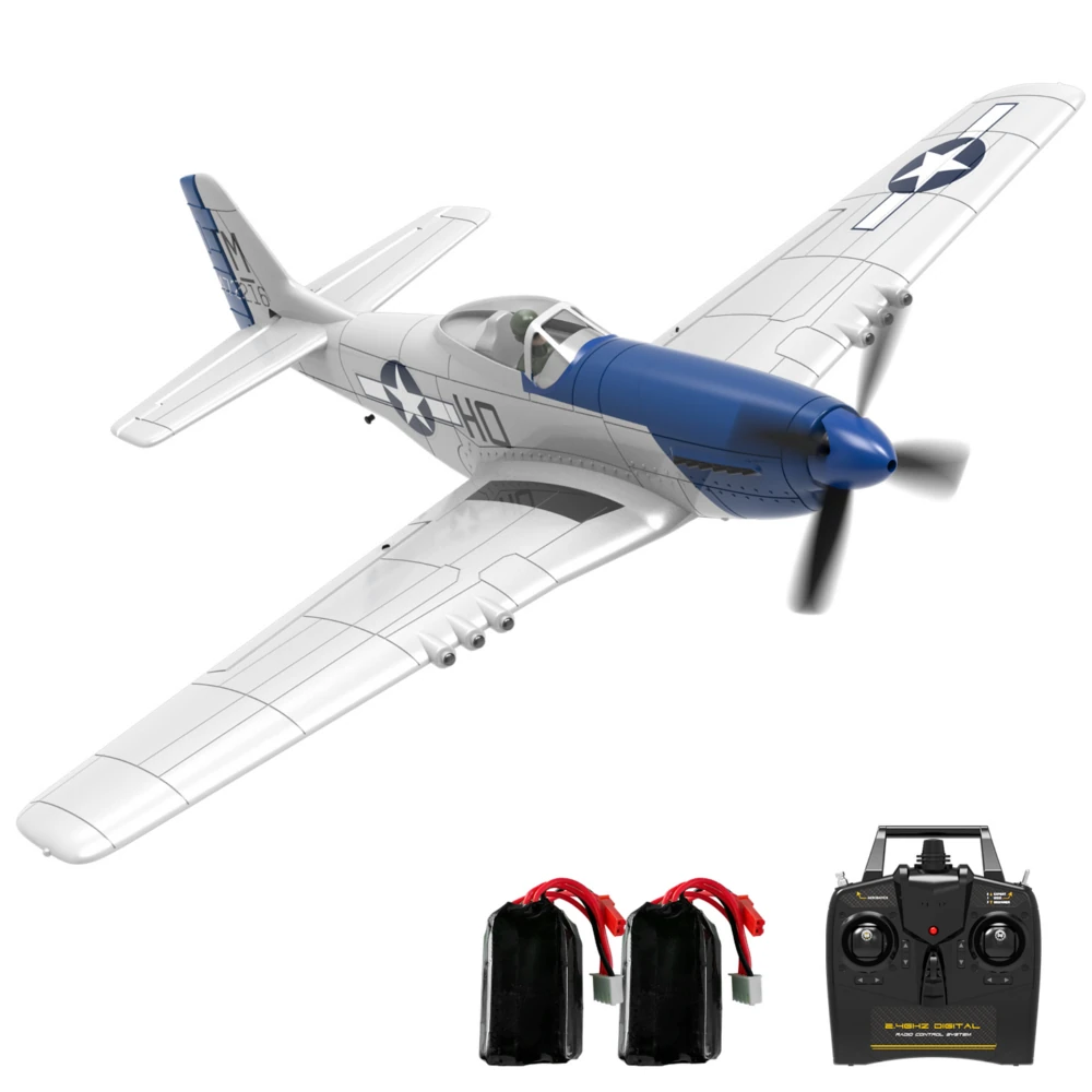 Eachine P-51D Miss Helen 2.4GHz 4CH 500mm Wingspan Brushless Motor One Key Aerobatics XPilot Stabilization System EPP RC Airplane Fighter BNF/RTF For Beginner