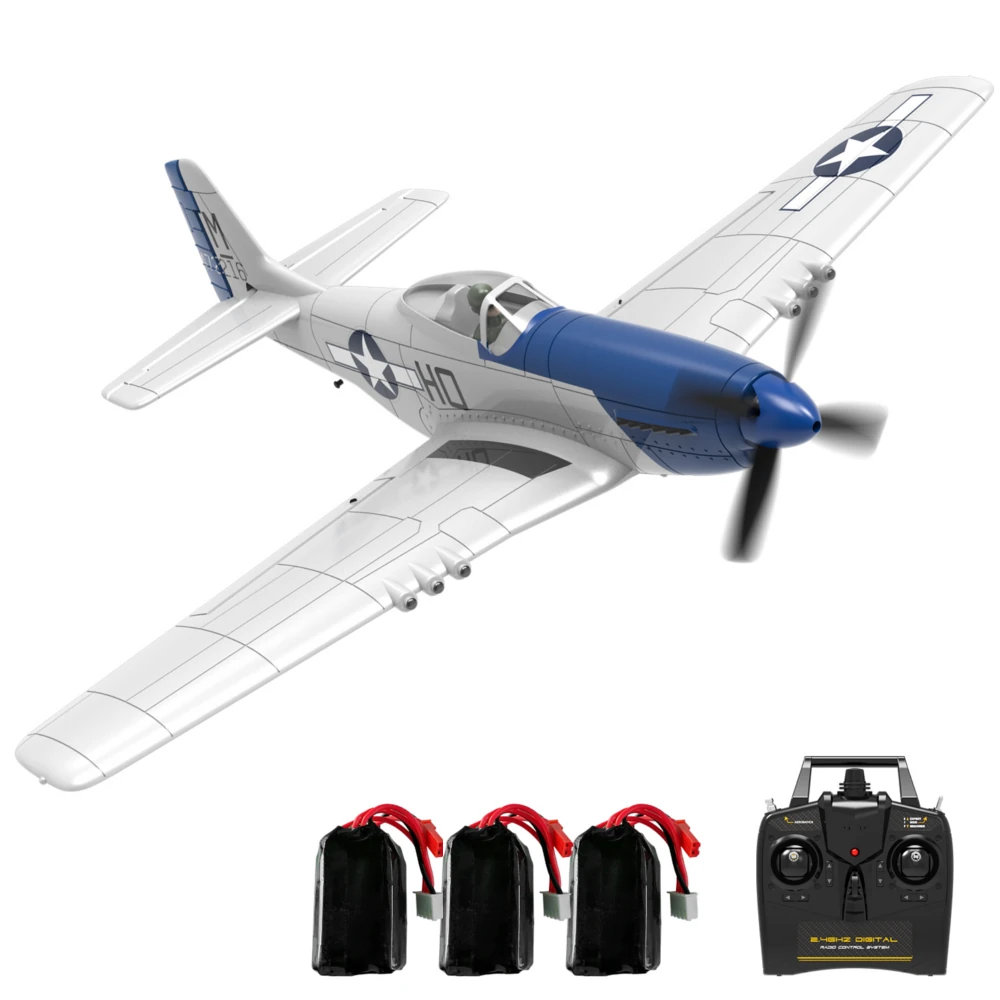 Eachine P-51D Miss Helen 2.4GHz 4CH 500mm Wingspan Brushless Motor One Key Aerobatics XPilot Stabilization System EPP RC Airplane Fighter BNF/RTF For Beginner