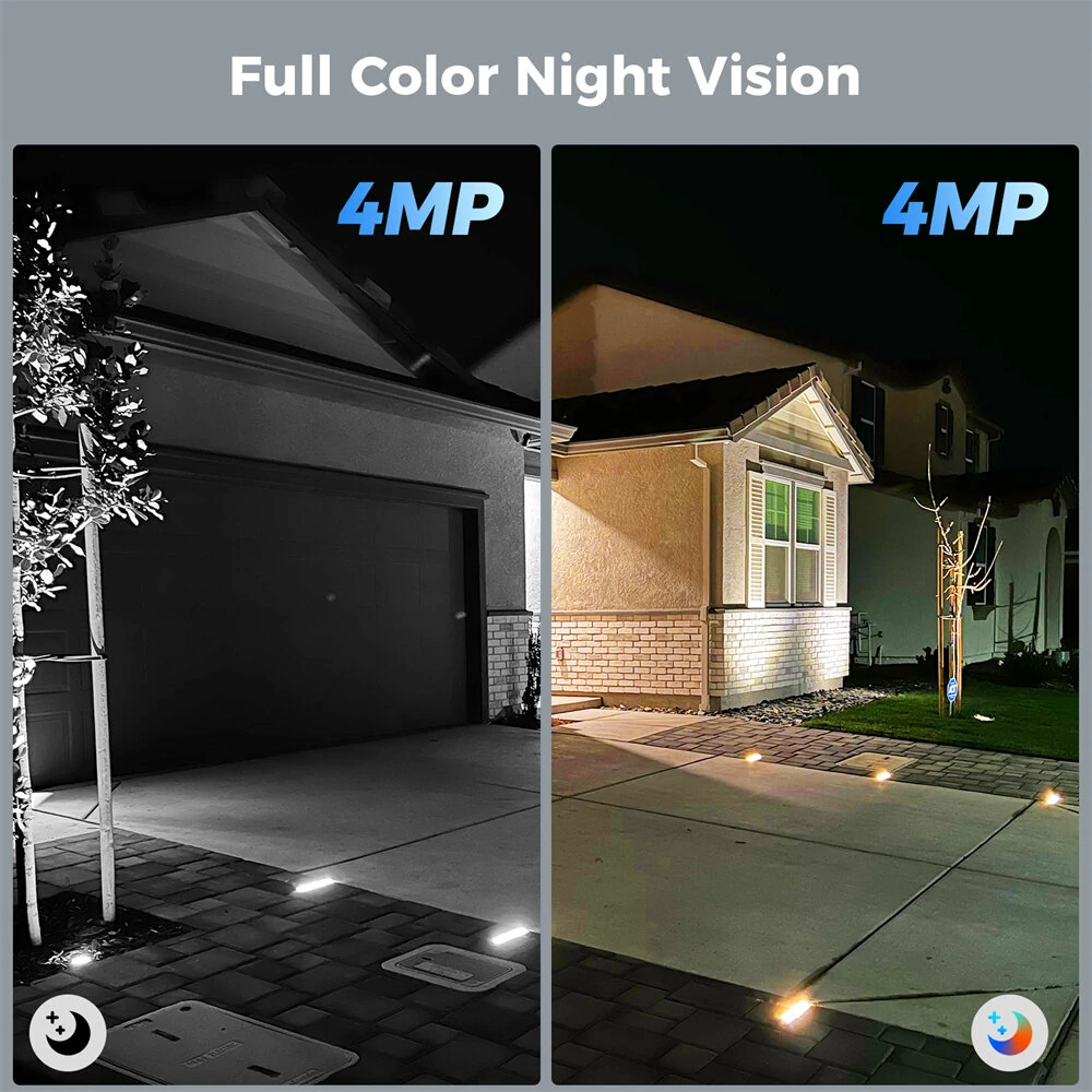 Hiseeu C90 4MP Solar WIFI IP Camera HD Video Night Full Color AI Motion Detect Two-Way Talk 100% Wireless with 1.6W Solar Panel Eseecloud App