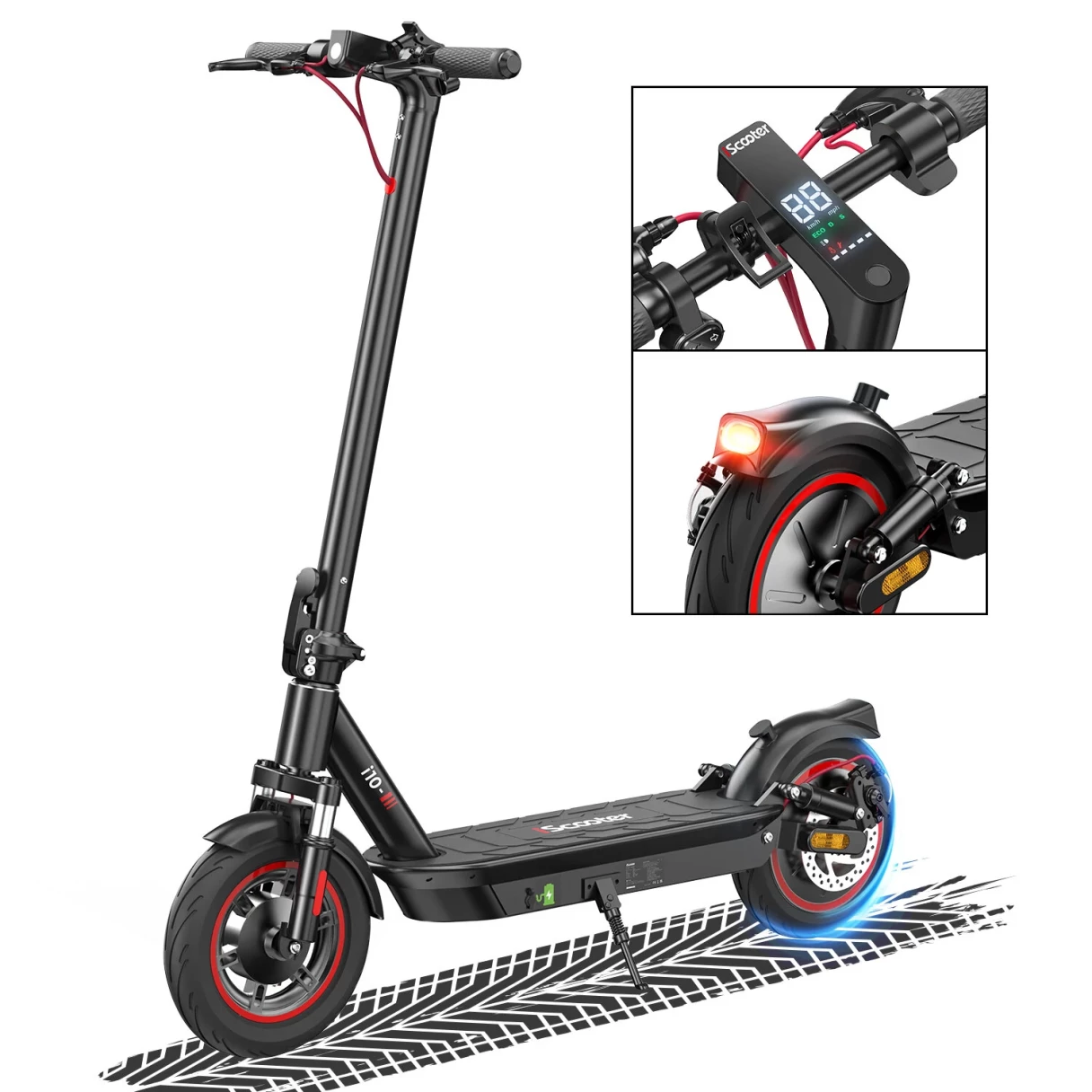 [EU Direct] iScooter i10 Electric Scooter 15Ah 42V 650W Motor 10 Inches Tire Electric Scooter 45km Mileage Max Load 120Kg