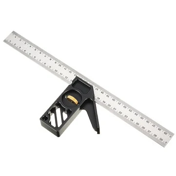 ENJOYWOOD Adjustable 300mm Aluminum Alloy Combination Square 45 90 Degree Angle Scriber Steel Ruler Woodworking Line Locator Ruler DIY Carpenter Measuring Tool