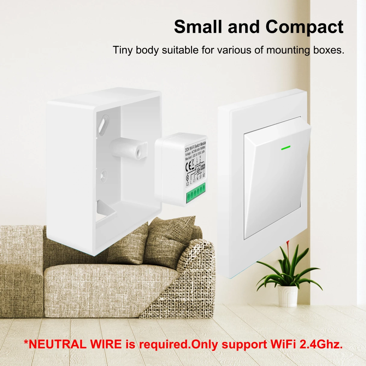 Tuya WiFi Smart Switch Module Electrical Switching 1/2/3/4Gang Lighting Switch Module Mobile APP Control