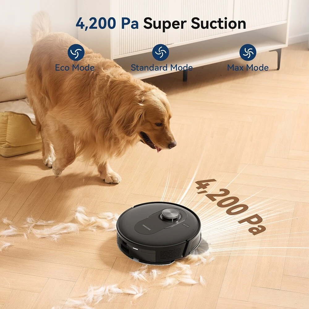 [EU Direct] Proscenic Q8MAX Robot Vacuum Cleaner, Laser Navigation, 4.2KPa Suction, Dual Spin Mops, Carpet Detection,Ultrasonic Carpet Recognition, App & Alexa Voice Control