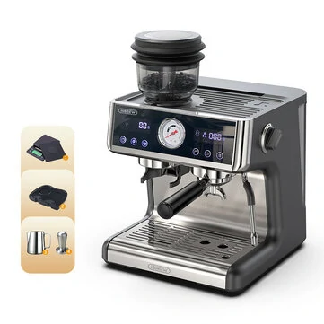 [EU Direct] HiBREW H7A Dual Boiler System Barista Pro 20Bar Bean to Espresso Cafetera Coffee Machine with Full Kit for Home Cafe Hotel Restaurant