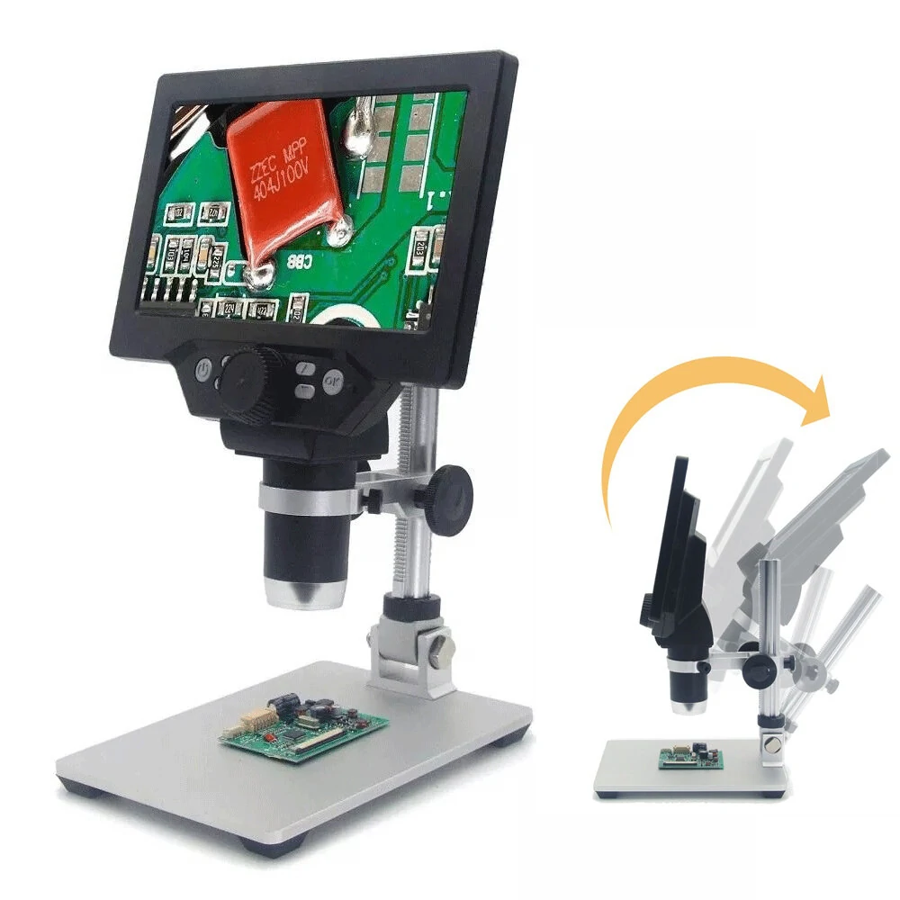 MUSTOOL G1200 Digital Microscope 12MP 7 Inch Large Color Screen Large Base LCD Display 1-1200X Continuous