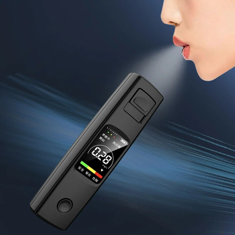 A20 Portable Alcohol Tester High Sensitivity Breathalyzer HD Display Non-contact Type-C Charging 200mAh Battery