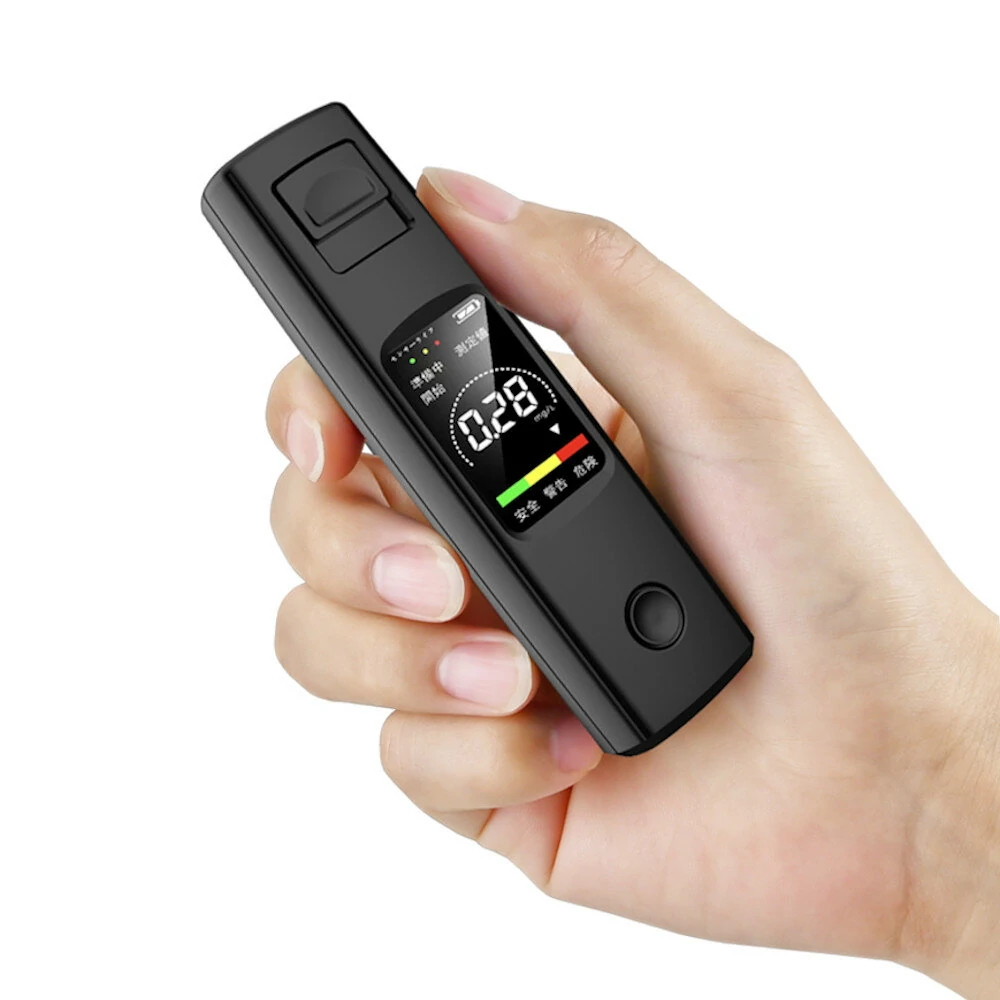 A20 Portable Alcohol Tester High Sensitivity Breathalyzer HD Display Non-contact Type-C Charging 200mAh Battery