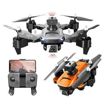 YLR/C S99 MAX WiFi FPV with HD ESC Dual Camera 360° Infrared Obstacle Avoidance Optical Flow Positioning LED Bright Lights Brushless Foldable RC Drone Quadcopter RTF