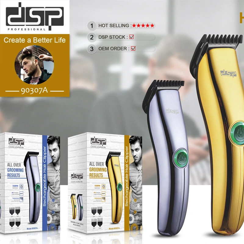 DSP Rechargeable Hair Beard Trimmer For Men Electric Hair Clipper Professional Edge Hair Cutting Machine Men Grooming Kit