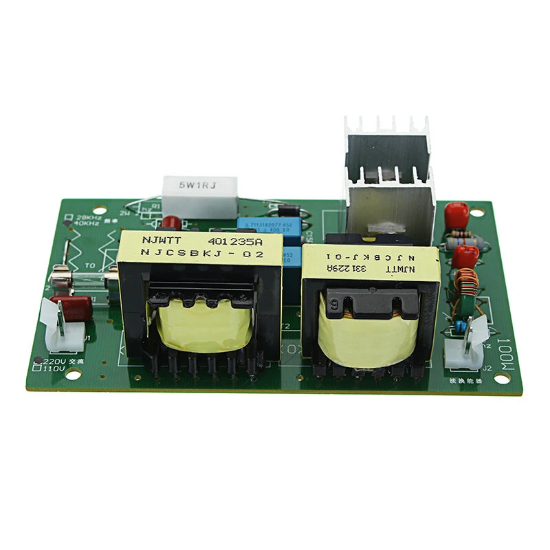 AC 220V 60W-100W Ultrasonic Cleaner Power Driver Board With 2Pcs 50W 40KHZ Transducers