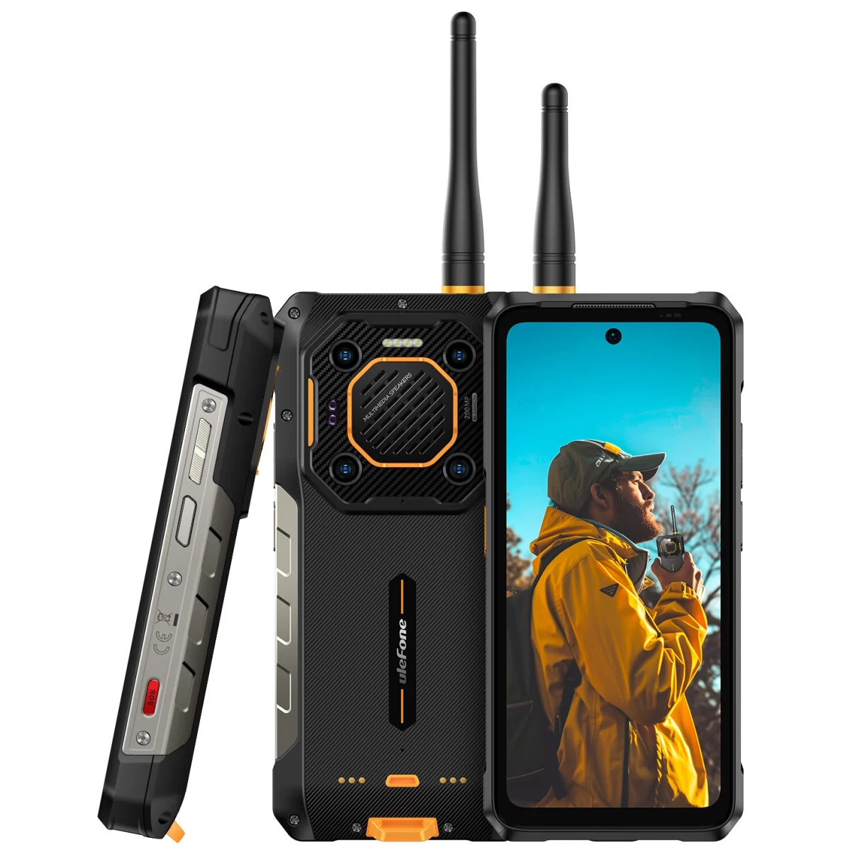 Ulefone Armor 26 Ultra Walkie Talkie 5G 200MP Quad Camera 64MP Night Vision 121dB Thunder Speaker 15600mAh 120W Fast Charge 24GB 512GB Dimensity 8020 NFC 6.78 inch 120Hz IP68 IP69K Waterproof Rugged Smartphone