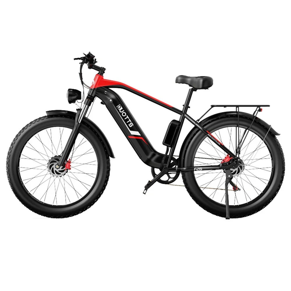 [EU DIRECT] DUOTTS F26 Electric Bike 48V 20AH SamsungBattery 750W*2 Dual Motors 26*4.0inch Fat Tires APP Support 50KM Max Mileage 150KG Max Load Electric Bicycle