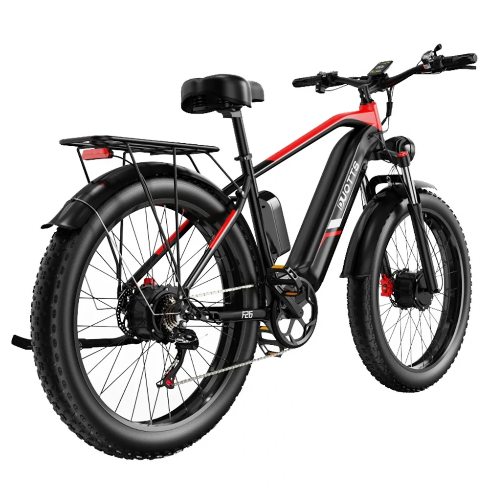 [EU DIRECT] DUOTTS F26 Electric Bike 48V 20AH SamsungBattery 750W*2 Dual Motors 26*4.0inch Fat Tires APP Support 50KM Max Mileage 150KG Max Load Electric Bicycle