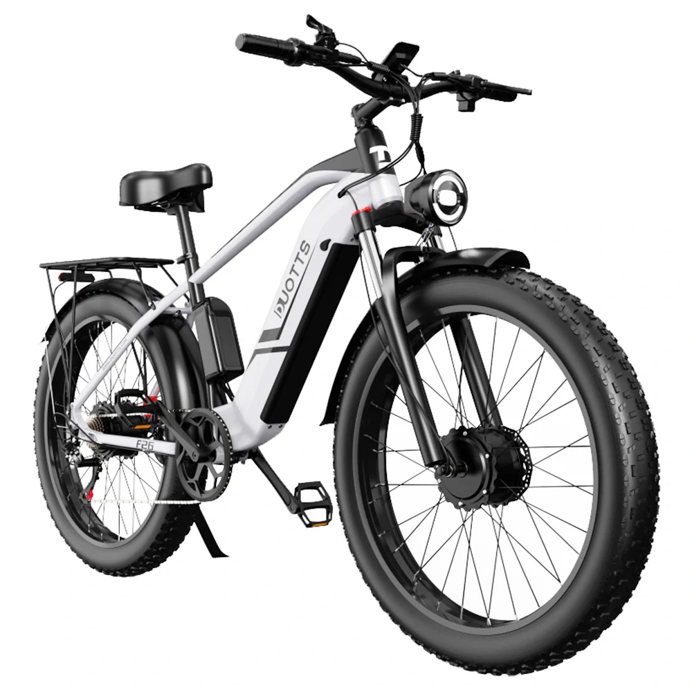 [EU DIRECT] DUOTTS F26 Electric Bike 48V 20AH SamsungBattery 750W*2 Dual Motors 26*4.0inch Fat Tires APP Support 50KM Max Mileage 150KG Max Load Electric Bicycle