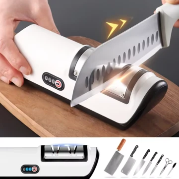 Electric Knife Sharpener Multifunctional Automatic 2 Gears Kitchen Cordless Electric Fast Knife Sharpener Kitchen Tools Grinder