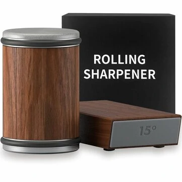 Newly Knife Sharpener Rolling Magnetic Knife Sharpener Kit Roller Edge Countertop Rolling Knife Sharpener Tool Two Sharpening Angles of 15° and 20° for Any Hardness Steel Makes Knife Sharpeni