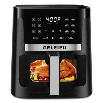 [EU Direct] GELEIPU DL27 Air Fryer 7.5QT 1700W Oilless Oven Healthy Cooker Air Fryers Large Capacity with 12 Presets, Visible Cooking Window, LCD Touch Screen, Customerizable Cooking, Non-Sti