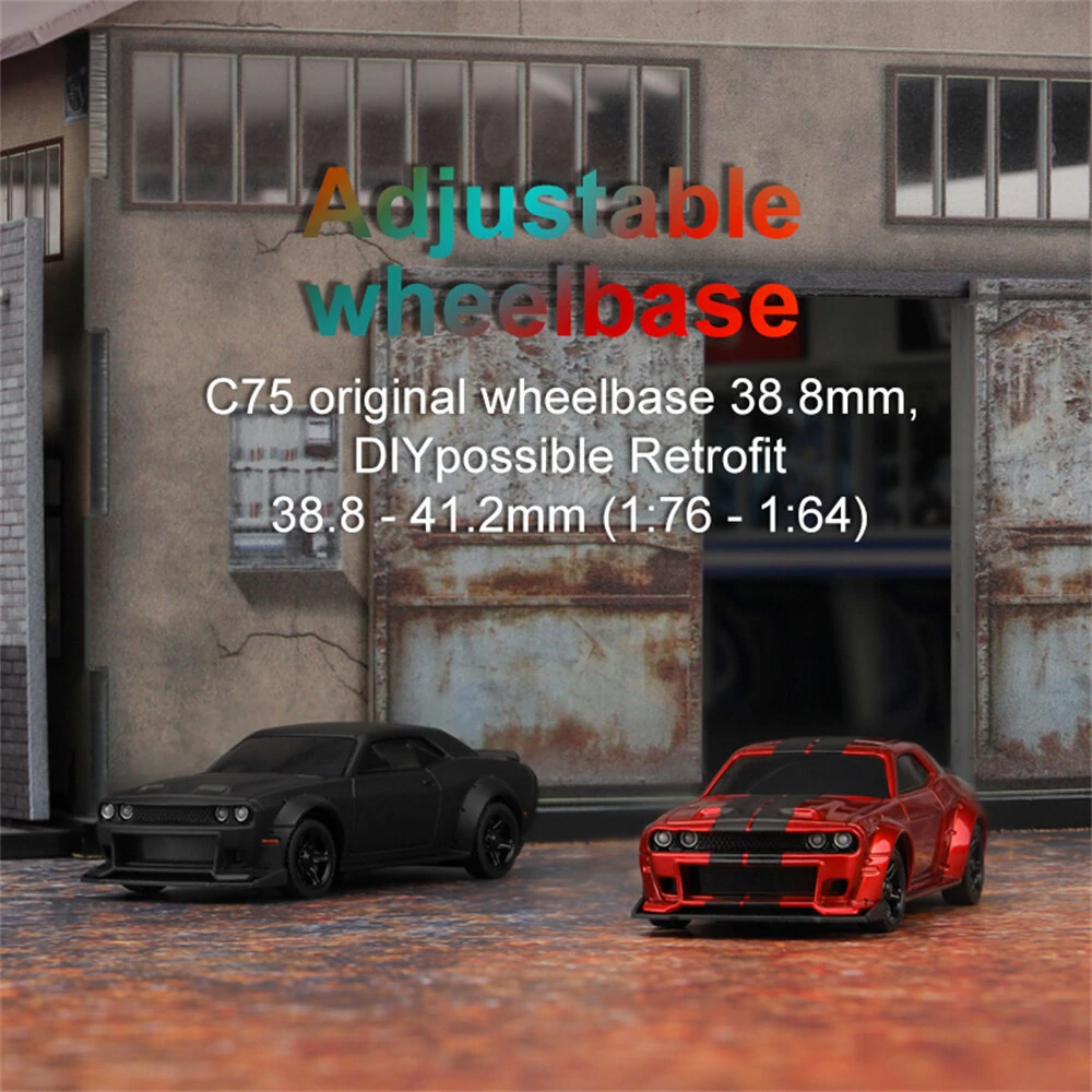 Turbo Racing C75 RTR 1/76 2.4G RWD Mini Drift RC Car Sports Truck LED Lights Full Proportional Vehicles Model Kids Children Toys