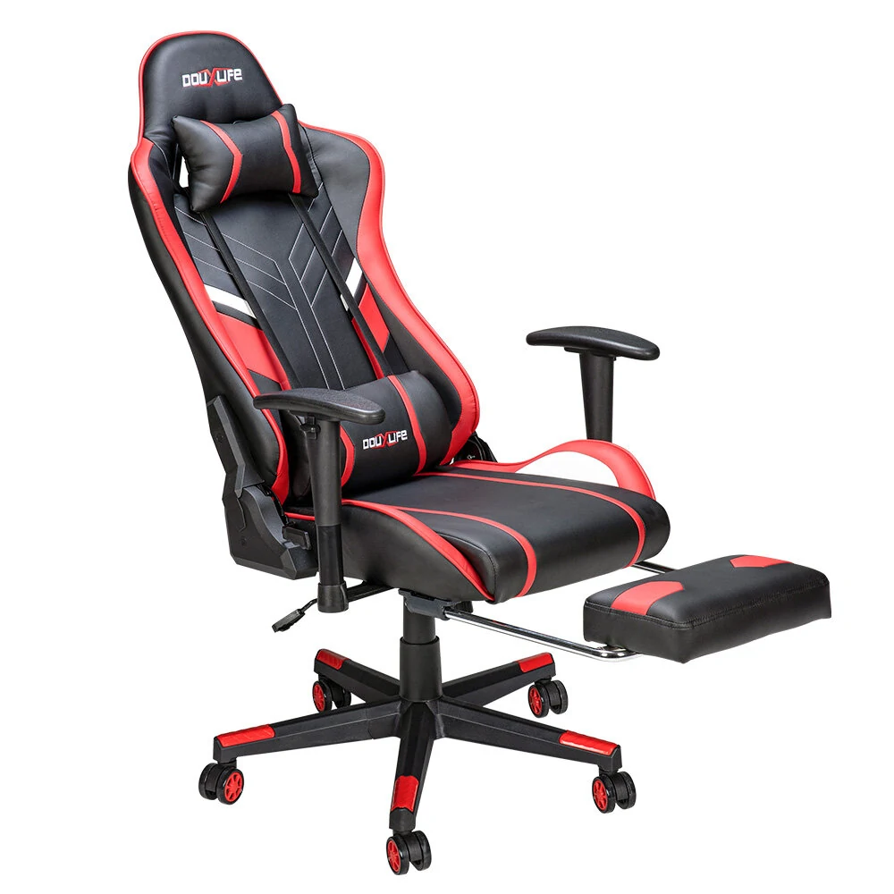 Douxlife GC-RC03 Gaming Chair Massage Ergonomic High Back Design Lumbar Relax New Customized PU Massage Computer Office Chairs 2023