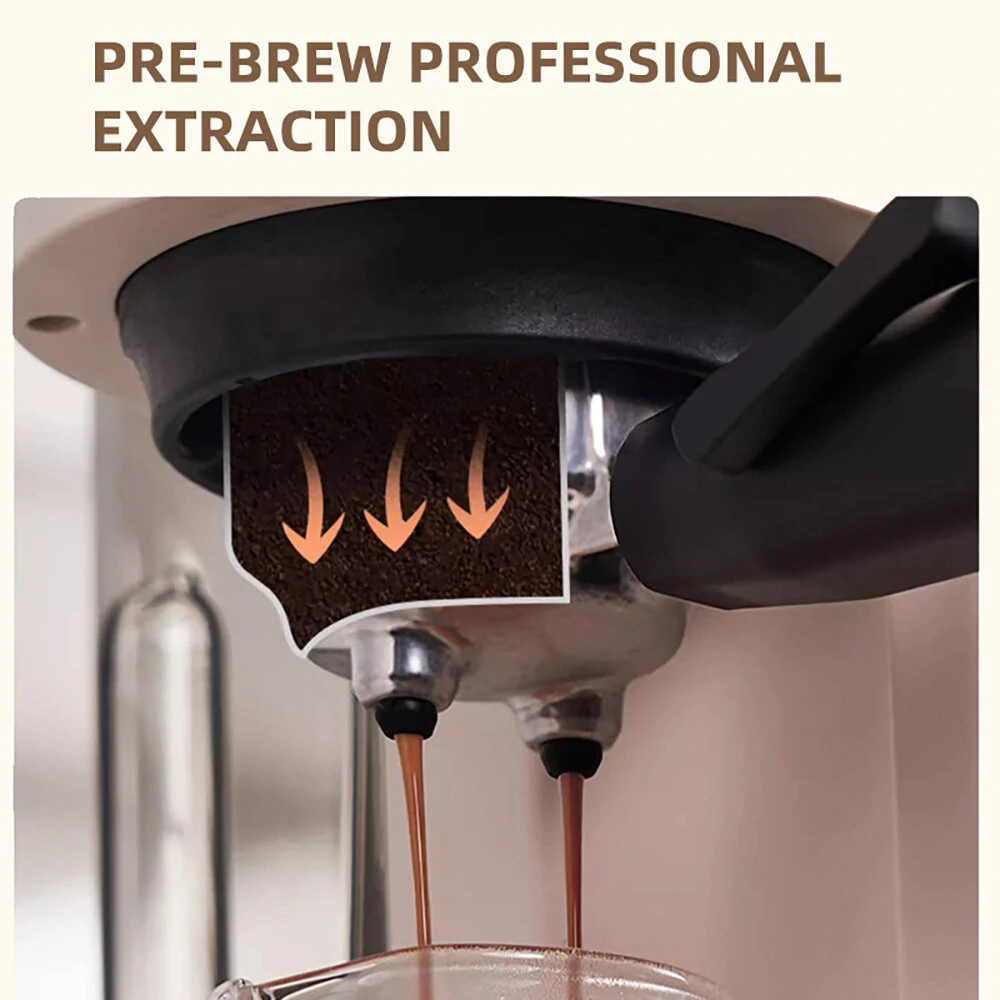 [EU Direct] HiBREW H14 Espresso Coffee Machine, 20 Bar High Pressure, 15-gear Grinder Setting, Pre-brew Function, NTC Temperature Control, Cup Capacity Setting
