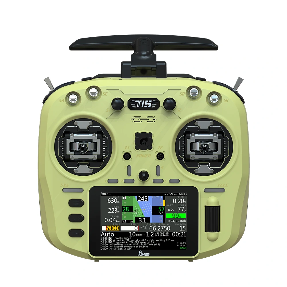 Jumper T15 2.4GHz/915MHz ELRS 1W VS-M Hall Sensor Full Size Gimbal 3.5" Colour-Touch Screen EdgeTX Radio Controller for FPV RC Racer Drone