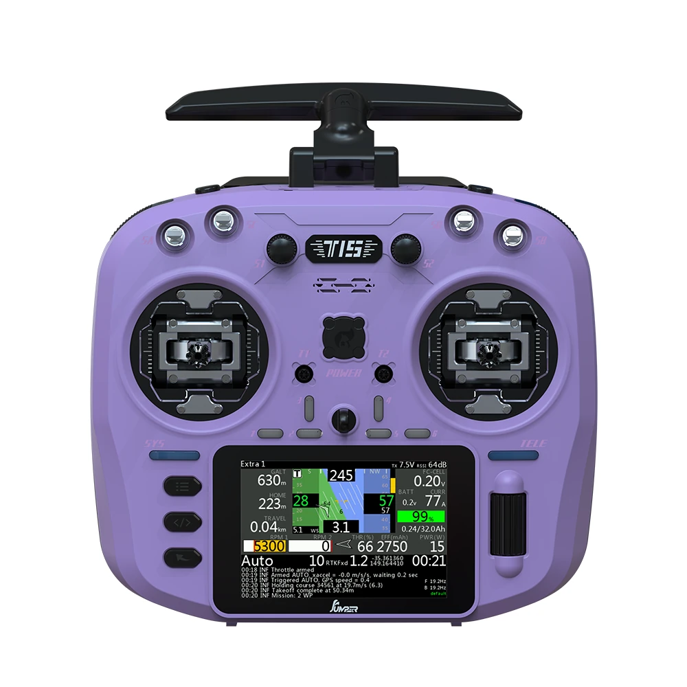 Jumper T15 2.4GHz/915MHz ELRS 1W VS-M Hall Sensor Full Size Gimbal 3.5" Colour-Touch Screen EdgeTX Radio Controller for FPV RC Racer Drone