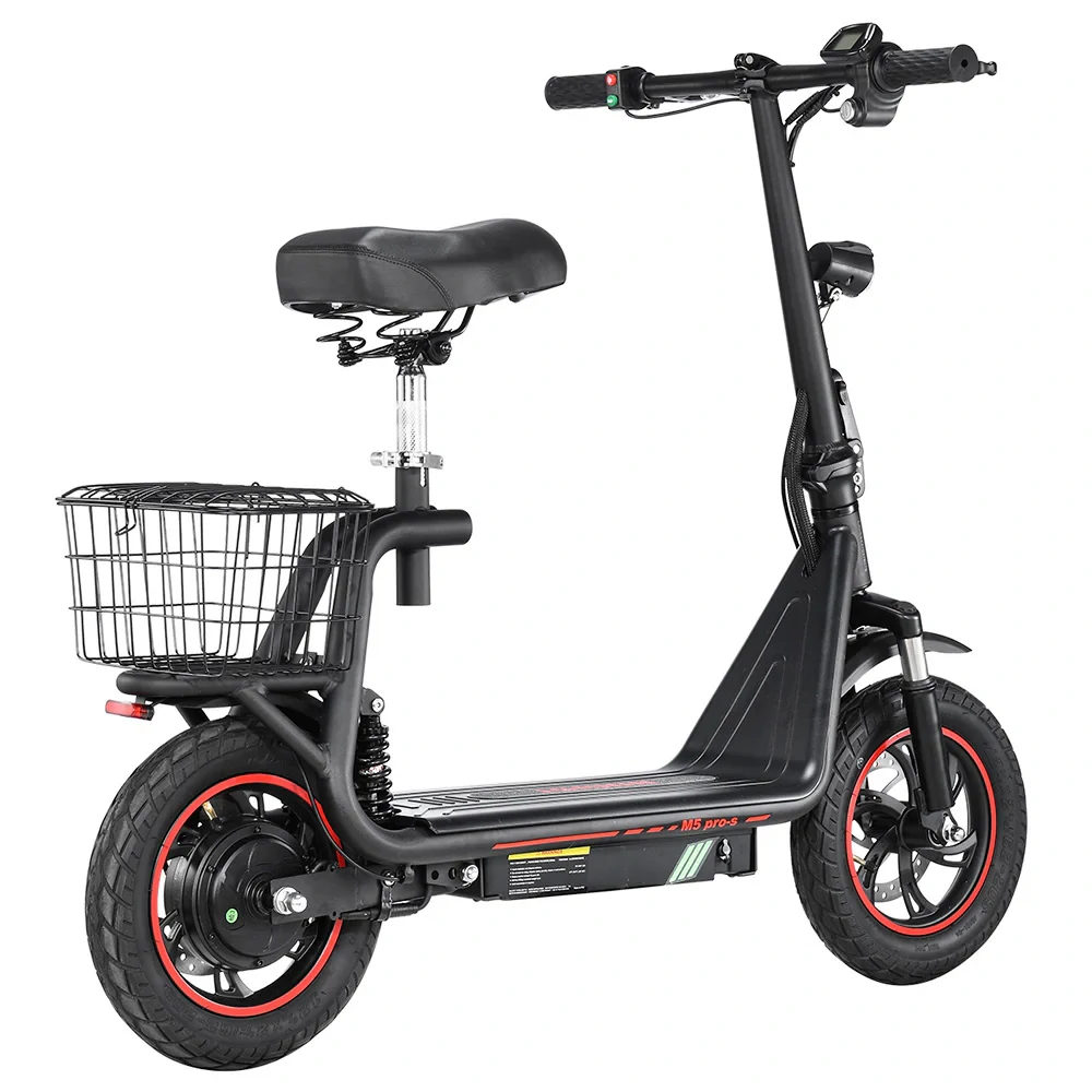 [EU Direct] BOGIST M5 PRO-S Electric Scooter with Seat 48V 13AH Battery 500W Motor 12inch Pneumatic Tires 35KM Max Mileage 120KG Max Load Folding E-Scooter