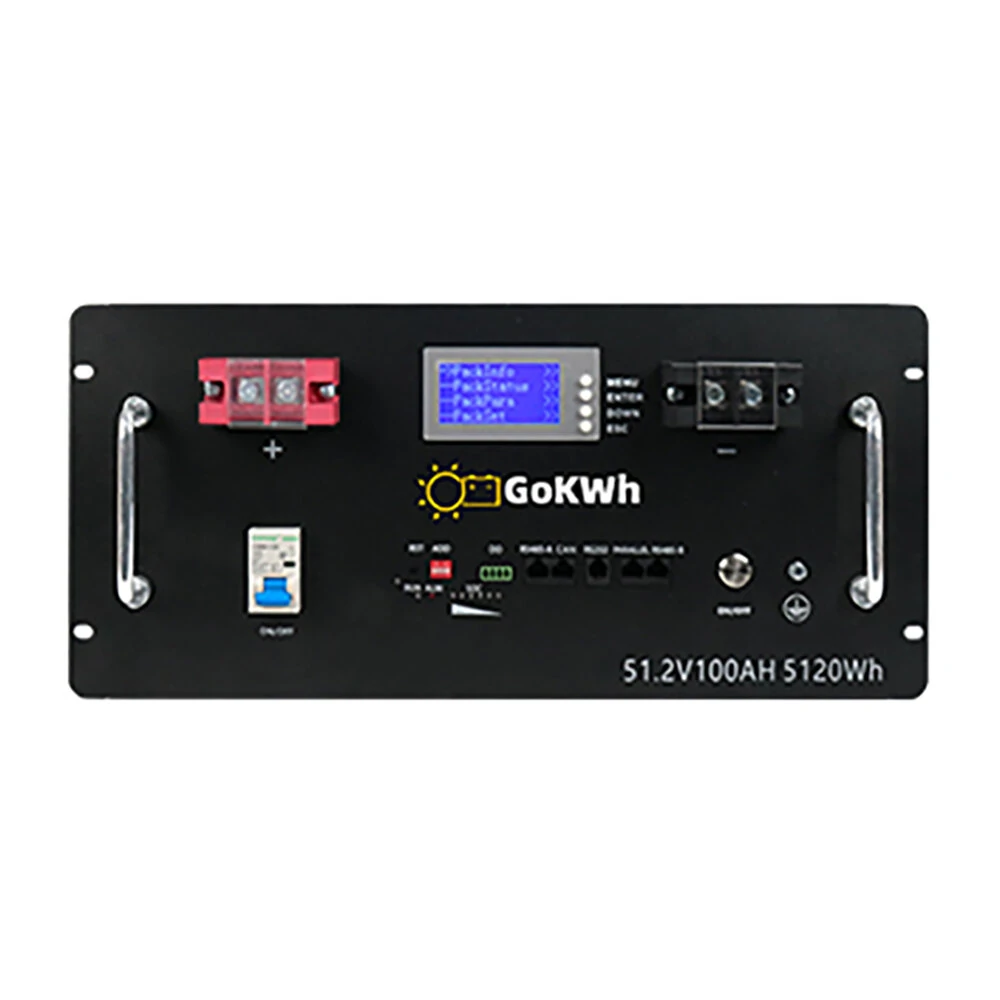 Gokwh 5120Wh Energy Storage Box LiFePO4 16PCS 100Ah Assembled Battery for RV & Boat IP20 Built-in BMS