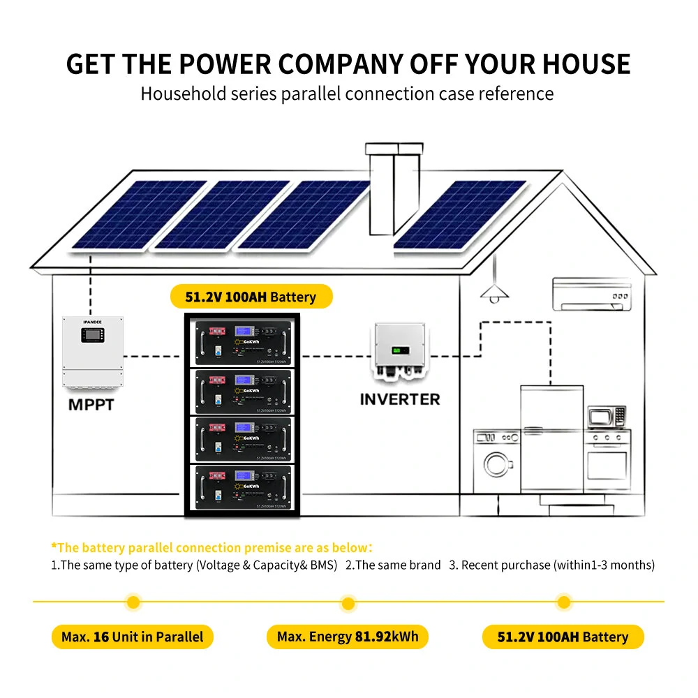 Gokwh 5120Wh Energy Storage Box LiFePO4 16PCS 100Ah Assembled Battery for RV & Boat IP20 Built-in BMS