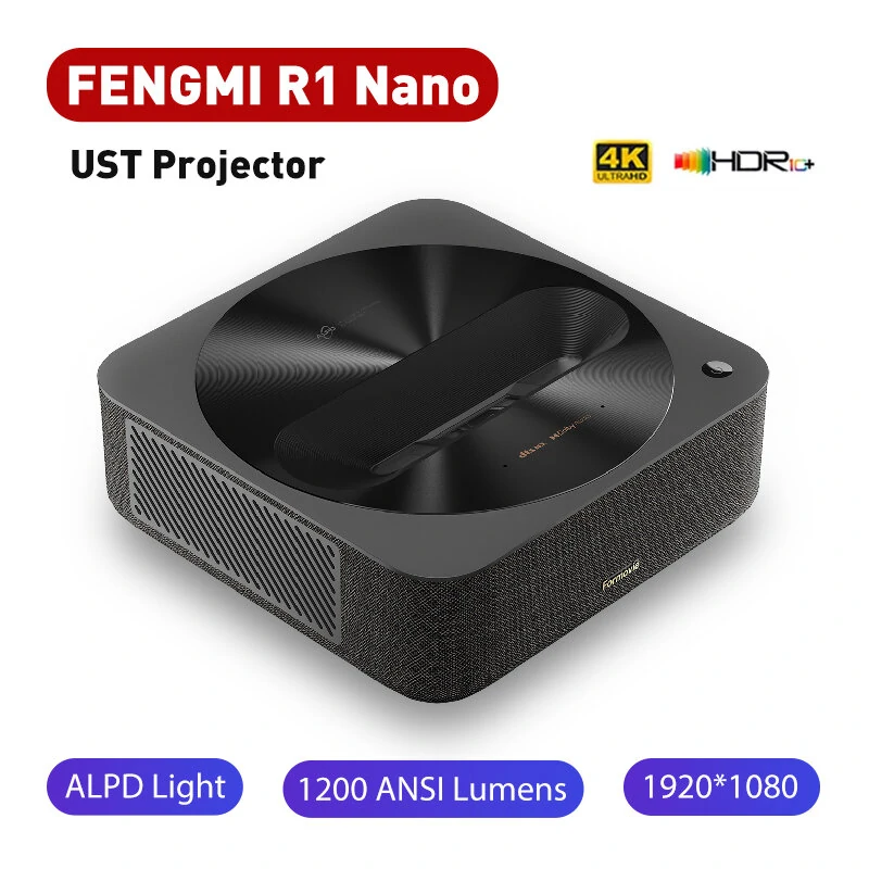 [EU/BR Direct] FENGMI Formovie R1 Nano UST Projector Portable Iaser Projector 4K 1200 ANSI Lumens 120-Inch Screen HDR10 2000:1 Contrast Ratio Human Body Sensor Wireless Projection