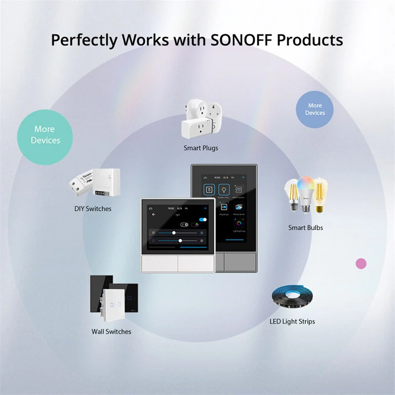 SONOFF NSPanel WiFi Smart Thermostat Wall Switch EU US Temperature Display All-in-One Remote Controller with Alexa Google Home