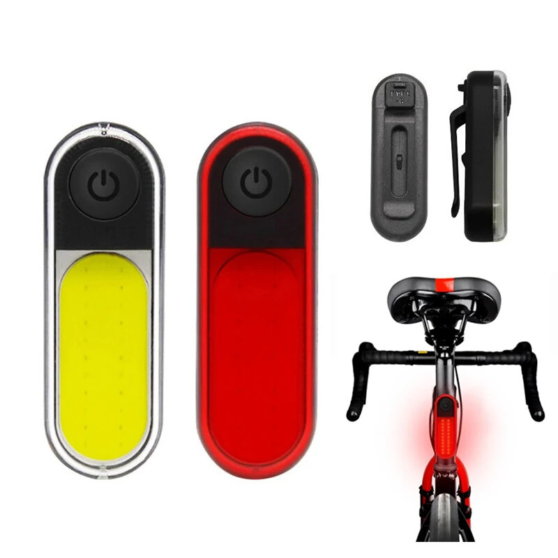 BIKIGHT Bike Taillight 200mAh Battery 5 Light Modes Type-C Rechargeable Waterproof Bicycle Rear Light for Outdoor Cycling