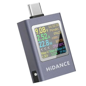 HDC-085C USB Type-C Tester LED Display Voltmeter Ammeter DC Current Voltage Meter Power Bank Charging Tester DC 4.5-50V 0-12A 600W