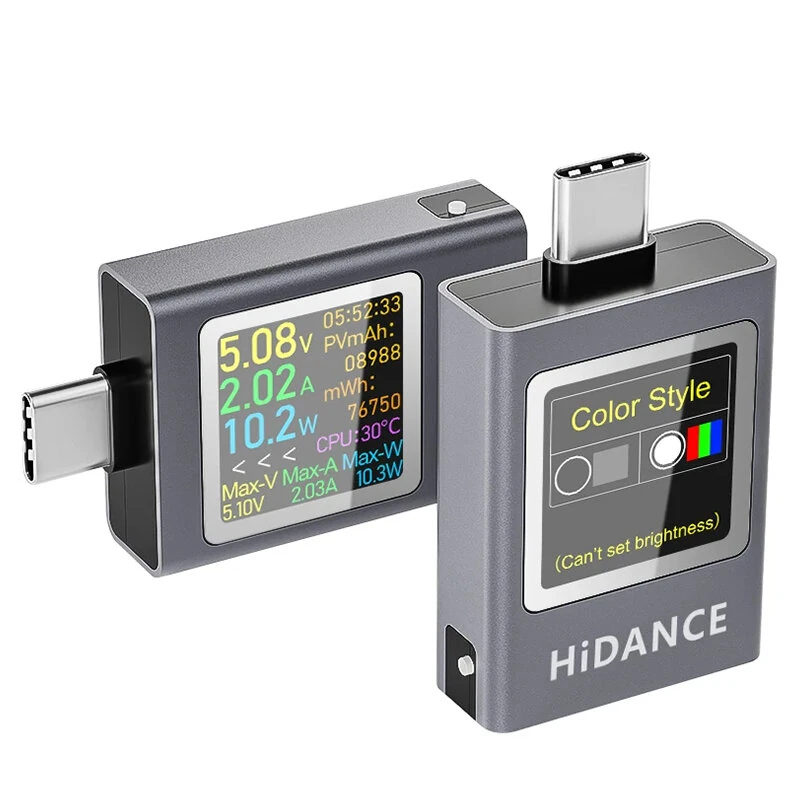 ATORCH HDC-085C USB Type-C Tester LED Display Voltmeter Ammeter DC Current Voltage Meter Power Bank Charging Tester DC 4.5-50V 0-12A 600W