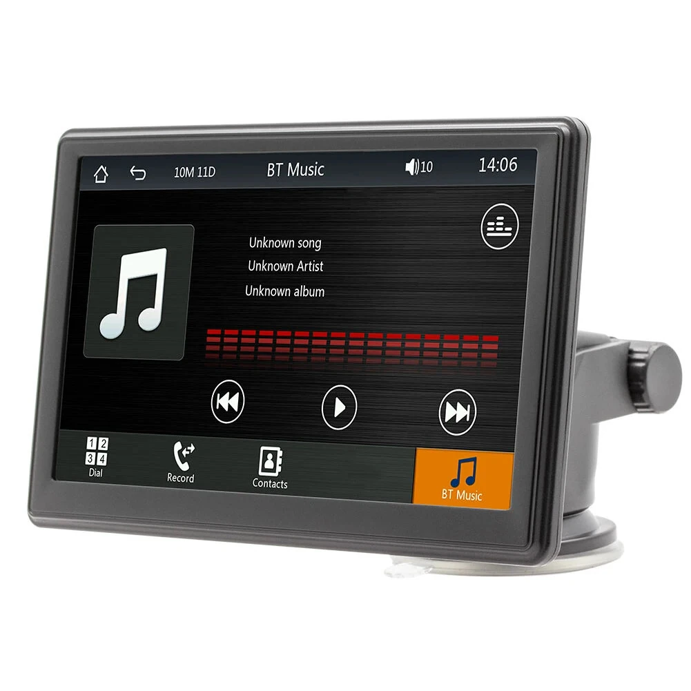 Wireless Carplay AHD 7" Portable Car MP5 Player bluetooth Multimedia Card Slot Reverse Image Android Auto Portable Car Stereo Touch Screen Dashboard