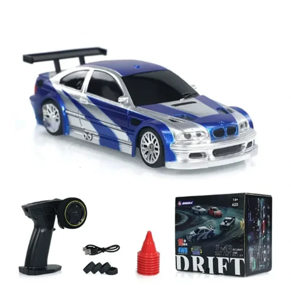 JIABAILE 4301/02/03/04 RTR 1/43 2.4G 4WD Drift RC Car Mini Race LED Light  Radio Control High-Speed Motor On-Road Racing Vehicle Model Boys Gifts Outdoor Toys