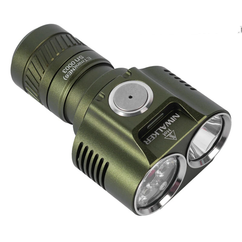 NIWALKER ETmini NE6 Dual Head 3200LM EDC Flashlight With 18350 Battery Type-C USB Rechargeable Multipurpose Mini LED Torch Outdoor Camping Light