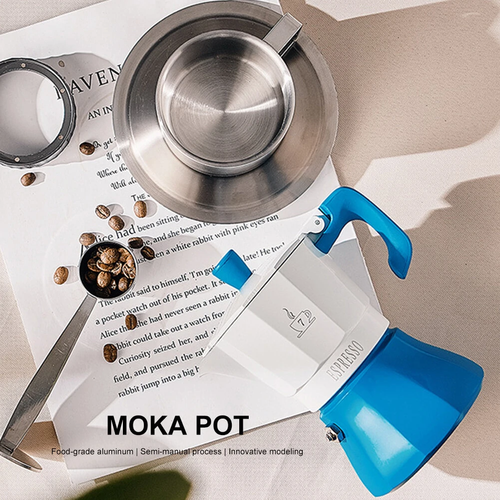 150/300ML Moka Pot Aluminum Espresso Coffee Maker Stovetop Italian Coffee Brewer Coffee Machine Kitchen Coffeeware